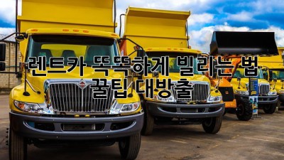 🚗 렌트카 똑똑하게 빌리는 법 꿀팁 대방출! 🍯