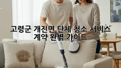 고령군 개진면 단체 청소 서비스 계약 완벽 가이드
