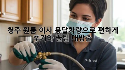 청주 원룸 이사? 용달차량으로 편하게! 후기와 꿀팁 대방출!
